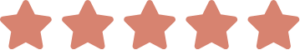 5 orange stars icon